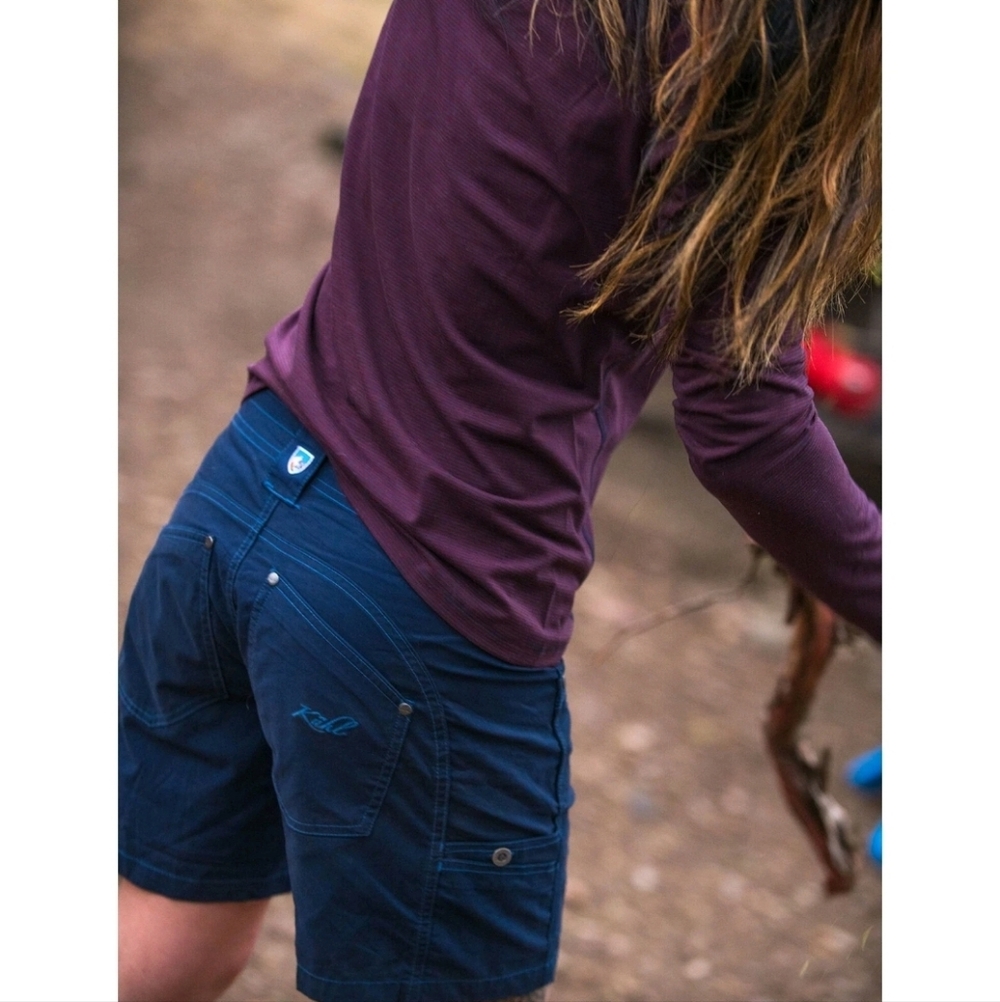 NWT KUHL x TITLE NINE Free Range Shorts 6.5 Inseam Indigo Blue Size 14